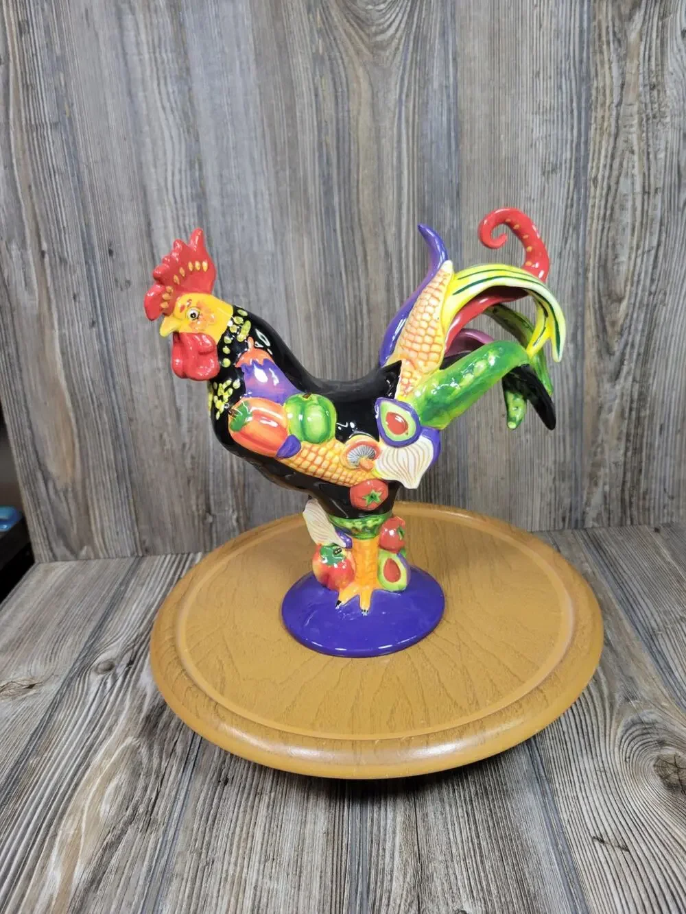 Poultry In Motion Rooster Figurine Chicken Salad Veggie Sharon Neuhaus Westland